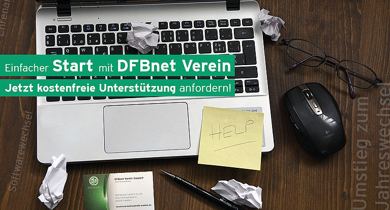 Kostenfreie Unterstützung beim Start mit DFBnet Verein